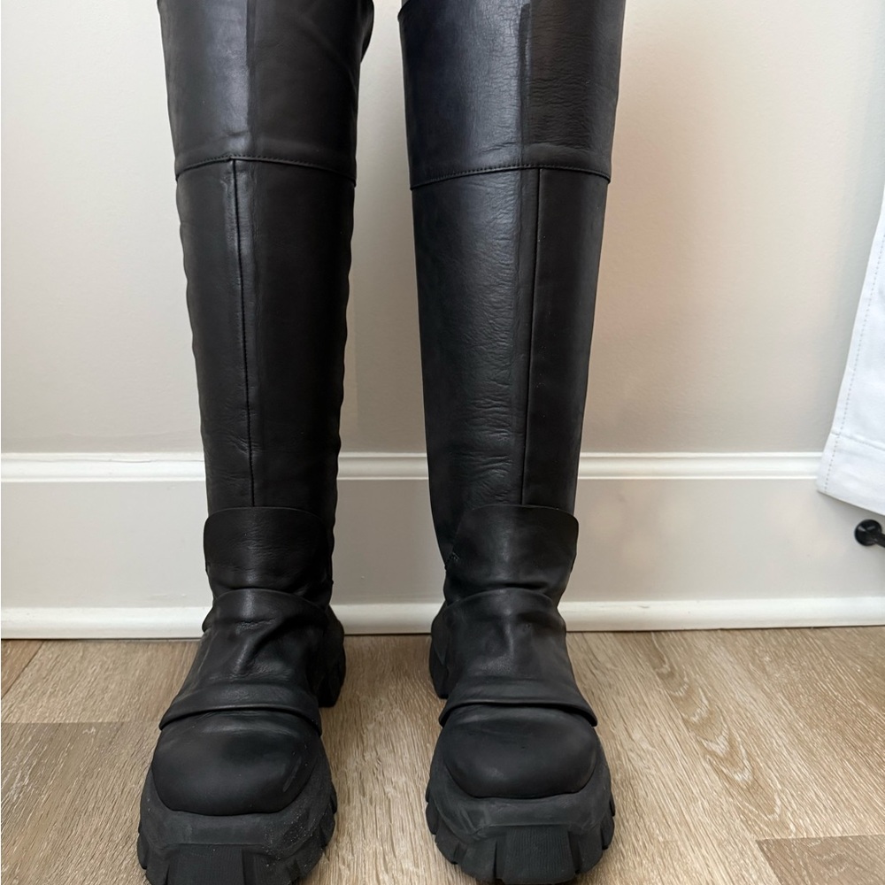 Free People Black Combat & Moto Boots